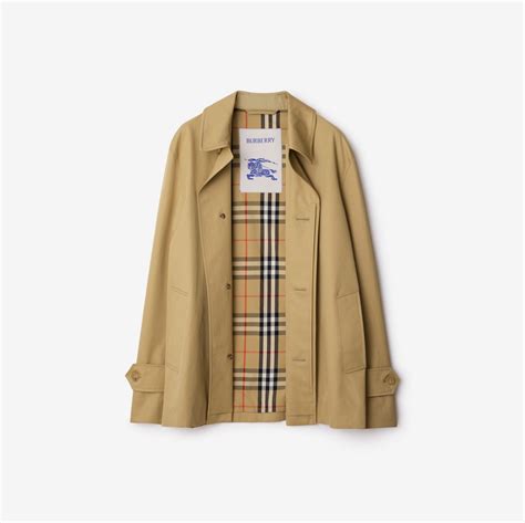 burberry richmond cotton gabardine short car coat|Short Gabardine Car Coat in Flax .